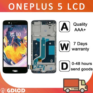 Oneplus 5 LCD A5000 ชุดหน้าจอ LCD แบบเต็ม หน้าจอสัมผัส ดิจิไทเซอร์ แบบครบชุด