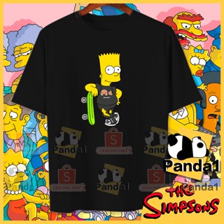 เสื้อยืด cotton The Simpsons Shirt Bart Simpson TShirt Lisa Simpson Shirt Cotton Unisex Asian Size_09