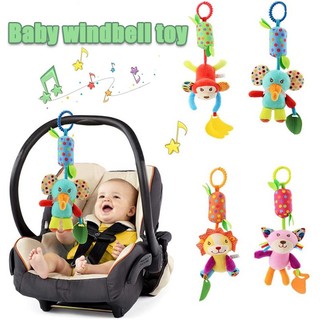 【COD】Baby Toy Windbell Stroller Pram Crib Hanging Soft Plush Toys  Cartoon Animal Clip Bells Toys