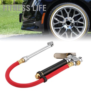 Fitness Life เครื่องเติมลมยางรถแบบใช้มือถือเติมเกจวัดลมแบบ Dual Chuck Air Compressor Hose Tool