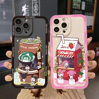 เคสป้องกันโทรศัพท์มือถือ ขอบสี่เหลี่ยม ลายสตรอเบอร์รี่ น้ําผลไม้ My Melody Kuromi สําหรับ Infinix Hot 20S 20i 30i 9 30 20 Play Smart 6 Plus X6823 Zero 5G 2023