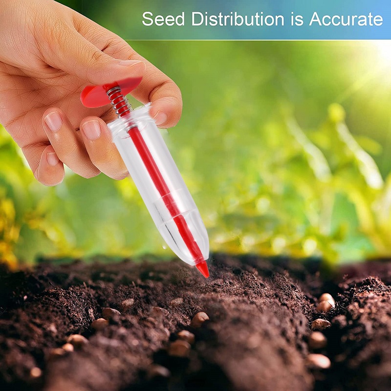 เข็มฉีดยา Seeder Mini Seed Sowing Dispenser Garden Precision Seeding Fertility Planter คู่มือ Sower ดอกไม้เตียงเครื่องมือทําสวน