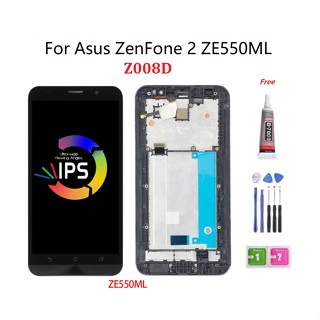 อะไหล่หน้าจอสัมผัส LCD พร้อมกรอบ แบบเปลี่ยน สําหรับ ASUS ZenFone 2 ZE551ML Z00A Z00AD ZE550ML Z008D