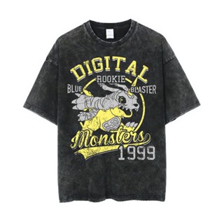 Oversized Digital Monsters T-Shirt | Black Requiem | Stone Wash | T-shirt | Digimon Shirt | Oversize T-Shirt | Vint_07