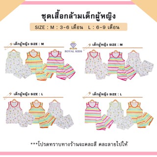 AU008 ชุดเซตได้รับ 3 ชุด เสื้อกล้าม+กางเกงขาสั้น สำหรับเด็ก 3 เดือน - 9 เดือน เลือกขนาดได้