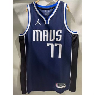 ขายดี 2023 nba Dallas Mavericks No. เสื้อกีฬาบาสเก็ตบอล Doncic สีน้ําเงินเข้ม 77