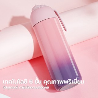 keesson กระติกน้ำเก็บความร้อนความเย็น ความจุ 420ml STAINLESS STEEL BOTTLE แก้วน้ำสแตนเลสเก็บอุณหภูมิ สไตล์มินิมอล