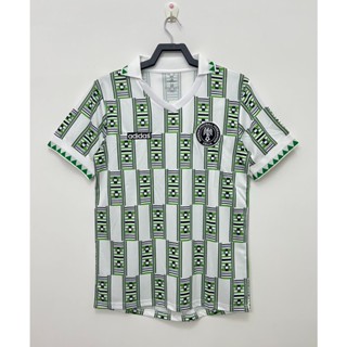 เสื้อกีฬาแขนสั้น ลายทีมชาติฟุตบอล Nigeria 94 Nigeria วินเทจ ไซซ์ S-XXL AAA