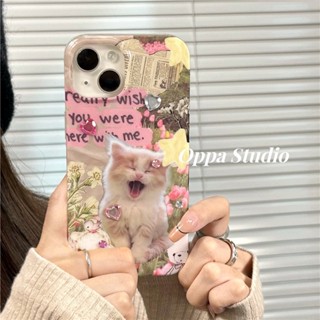 Ins ใหม่ เคสโทรศัพท์มือถือนิ่ม กันแตก ลายแมวน่ารักมาก ประดับคริสตัล สําหรับ Apple Iphone 14promax 13 13promax 12 14pro 11