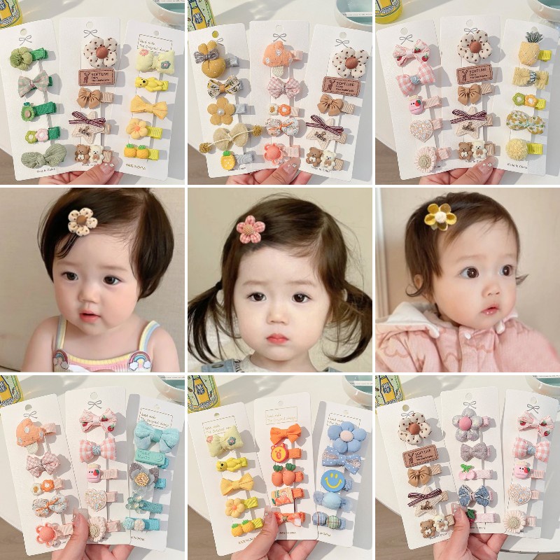 5 ชิ้น ชุดกิ๊บติดผม คุณภาพสูง สําหรับเด็กทารก จํานวน