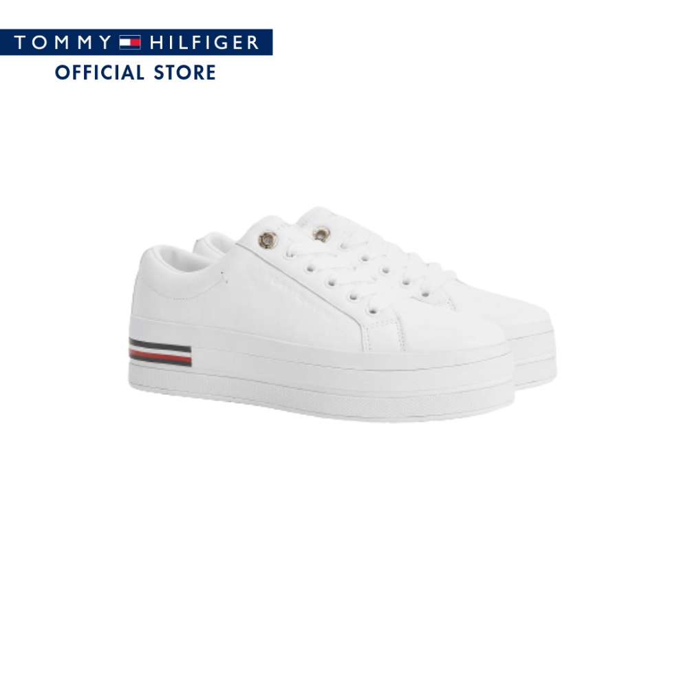 🔹ขายด่ว☀️TOMMY HILFIGER รองเท้าผ้าใบ ผู้หญิง รุ่น FW0FW06485 YBR - สีขาว