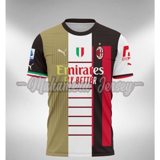 เสื้อกีฬาแขนสั้น ลายทีม Milan Home Away Jersey 3rd 2022 2023