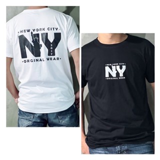 เสื้อยืดแฟชั่น เสื้อยืด Unisex สกรีนNYงานหน้า-หลังใส่ได้ทั้งผู้หญิงและผู้ชาย