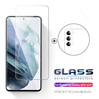 S21FE Glass 2To1 Camera Protective Glass For Samsung Galaxy S21 S20 FE S22 S23 S 23 22 21 Plus Screen Protector Film Lens Cover