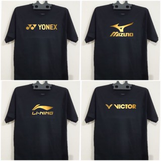 PRIA Tshirt T-Shirt Combed Shirt 30S GOLD Distro YONEX VICTOR LiNiNG Li-Ning Li Ning MiZUNO GOLD Plain custom indon_01