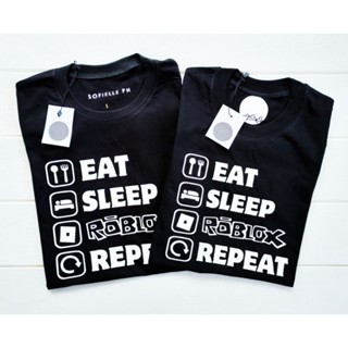 Sofielle.ph Eat Sleep Roblox Repeat Roblox T-shirt Kids and Adult Family_03