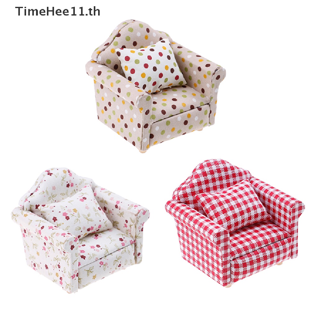 TimeHee 1 PC 1:12 ตุ๊กตาเฟอร์นิเจอร์บ้านตุ๊กตาเก้าอี้โซฟาเฟอร์นิเจอร์สําหรับบ้านตุ๊กตา TH