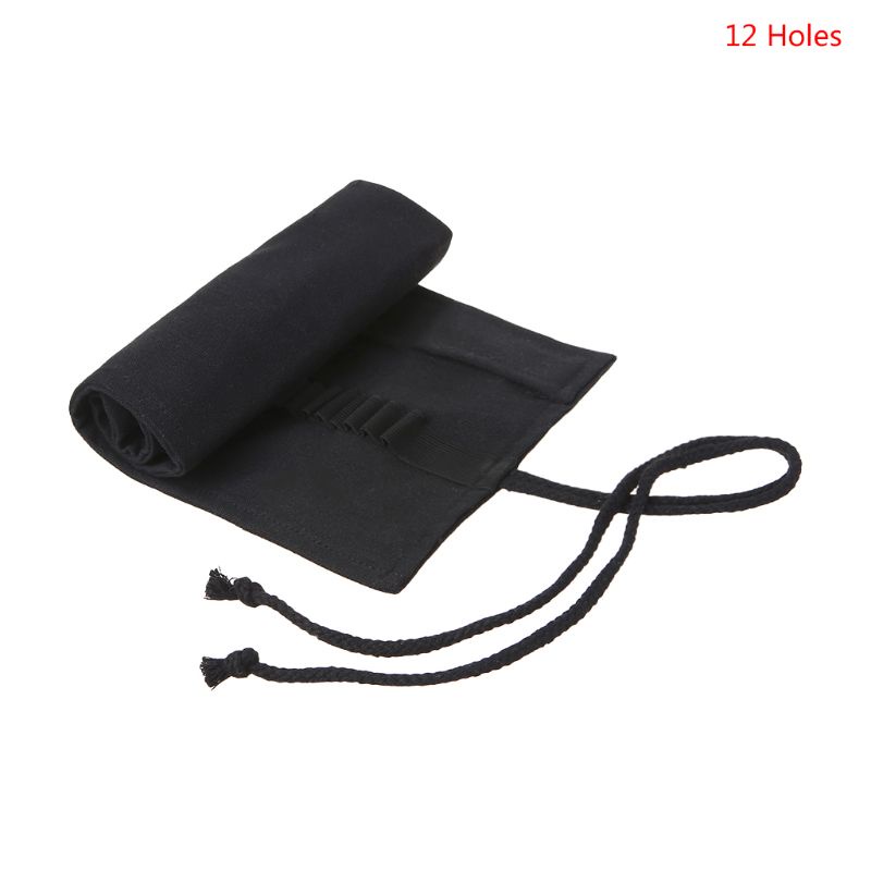 WIN ดินสอโรงเรียนสีดําสําหรับกรณี Roller 12 24 36 48 72 หลุมผ้าใบ Roll Up Ma