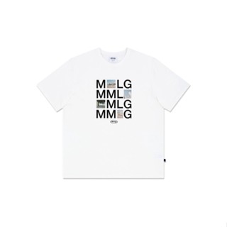 เสื้อยืดแขนสั้น ผ้าฝ้าย พิมพ์ลายโลโก้ MMLG monogram ขนาด 87 มม. ทรงหลวม อเนกประสงค์ สําหรับผู้ชาย และผู้หญิง