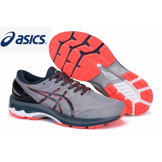 ASICS K27 mens stable cushioning shock absorption running shoes gray orange