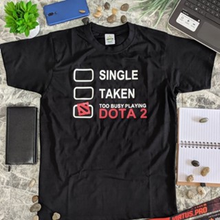 เสื้อขาว เสื้อยืดสีขาว Dota 2: ยุ่งเกินไปเล่นเสื้อ Dota 2 QKO เสื้อโอเวอร์ไซ เสื้อผู้ชายเท่ เสื้อคู่_04