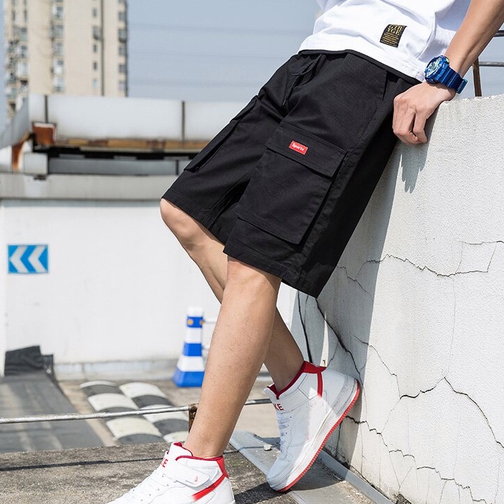 🔥กางเกงขาสั้นพ็อกเก็ตคุณภาพสูง 5 ตัวสําหรับผู้ชายกางเกงขาสั้นลายพรางทหาร S-4XL - รูปที่ 4