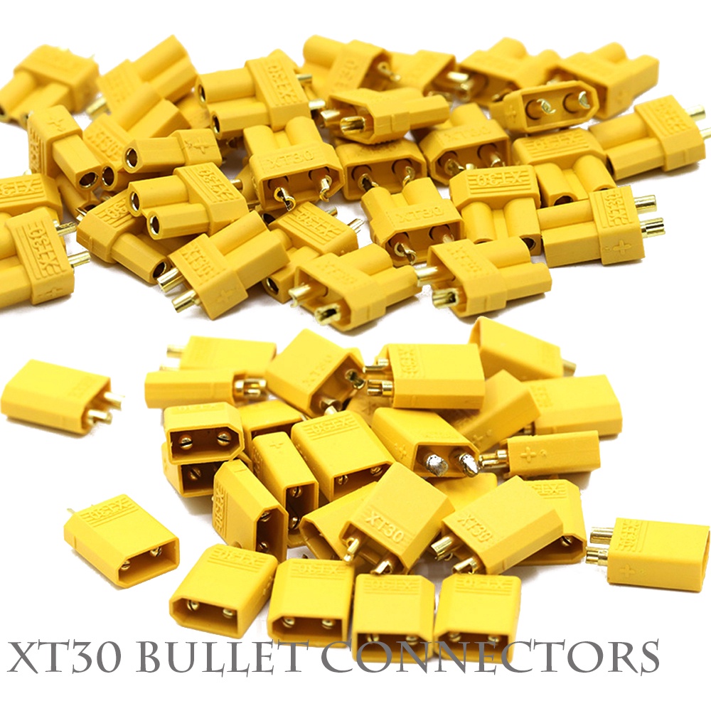 ปลั๊กเชื่อมต่อกระสุนตัวผู้ RC XT30 XT 30 ตัวเมีย สําหรับแบตเตอรี่ RC Lipo ESC Motor DIY 5 คู่ ต่อล็อ