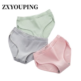 กางเกงชั้นใน ผ้าฝ้าย เอวต่ํา พลัสไซซ์ สําหรับผู้หญิง L-XXL【ZXYOUPING 】