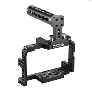 Andoer Protective Video Camera Cage Stabilizer Protector w/ Top Handle for  A7II A7RII A7SII  ILDC Mirrorless Camcorder