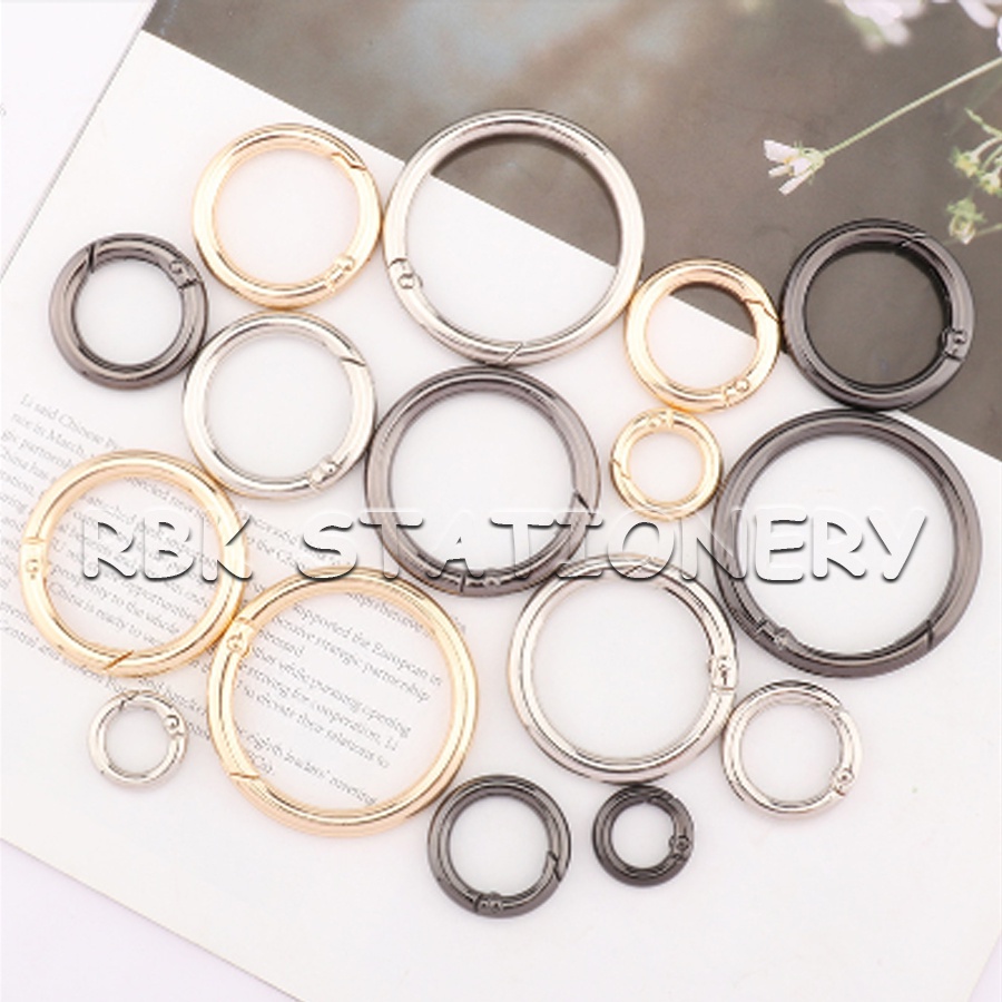 ห่วงกลมแบบสปริง ห่วงสปริง อุปกรณ์ทำพวงกุญแจ อุปกรณ์ DIY