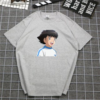 เสื้อยืดอนิเมะ❡Nan Ge Dakongyi Captain Tsubasa ภาพเคลื่อนไหวญี่ปุ่นรอบๆ เสื้อผ้าฝ้าย เสื้อยืดแขนสั้นกัปตันซึบาสะ_03