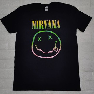 เสื้อยืดวง  Nirvana ยิ้มลายใหม่  ลิขสิทธิ์แท้.