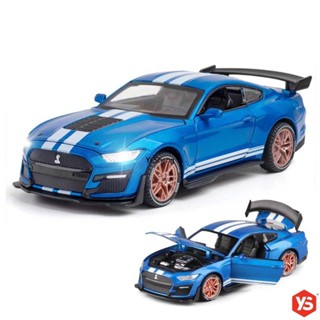 Diecast โมเดลรถยนต์ Ford Mustang Shelby GT500 สเกล 1:32 พร้อมไฟ เสียง แข่งรถเร็ว โกรธ-fast furious