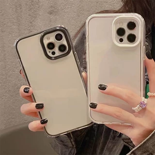 3 in1 สําหรับ For iPhone 17 Promax 16 11 15 13 12 14 Pro Max 6 7 8 Plus XR XS Max เคสโทรศัพท์มือถือ แบบใส หนา กันกระแทก