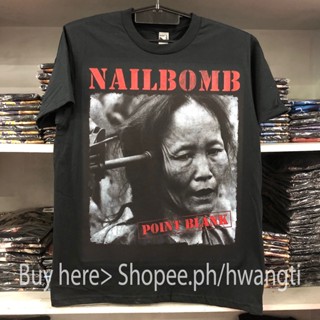 2023เสื้อยืดผ้าฝ้าย Nailbomb - เสื้อยืด สีดํา DTG ( M-082 )