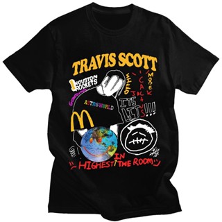 เสื้อยืดคอกลม พิมพ์ลายกระบองเพชร กระบองเพชร Travis Scott Astroworld Smiley Basic แฟชั่นฤดูร้อน สําหรับผู้ชาย และผู้_03