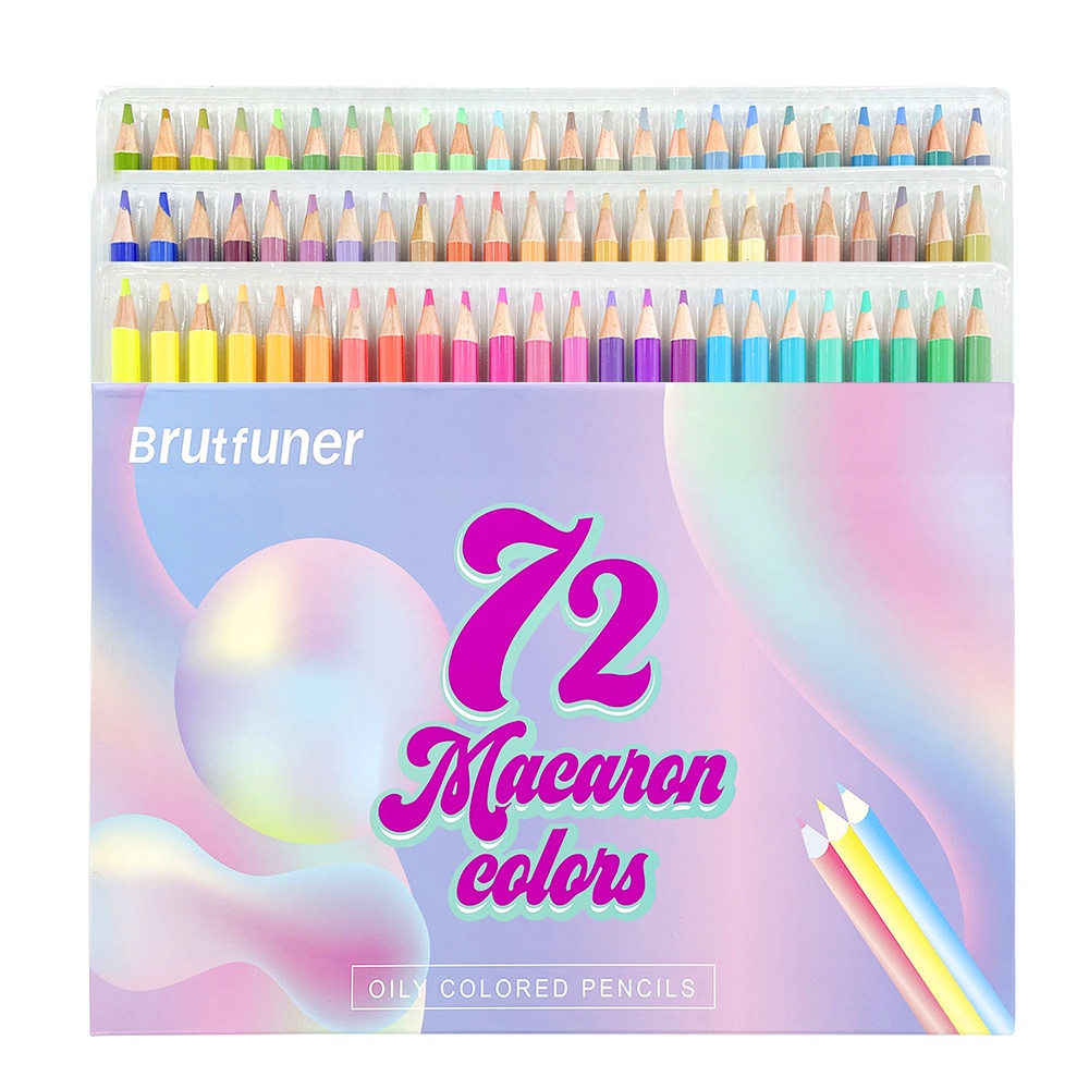 บรูทฟูเนอร์ มาการอง 72 สี ชุดดินสอสีมันภาพวาด 12/24/50 สี