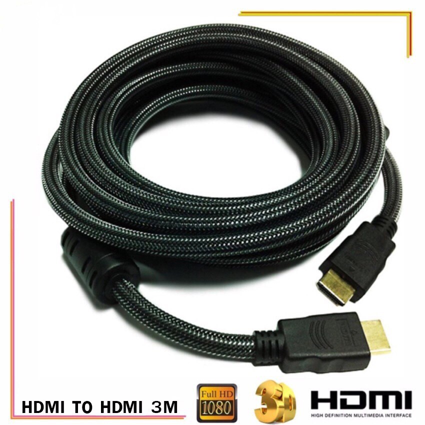 สาย TV HDMI 1.8 เมตร 3เมตร 5เมตร 10เมตร สายถักรุ่น HDMI 1.8M 3M 5M 10M CABLE 3D FULL HD 1080P ราคา ถูกที่สุด ดีลบีเคเค แกลเลอรีภาพที่ 9