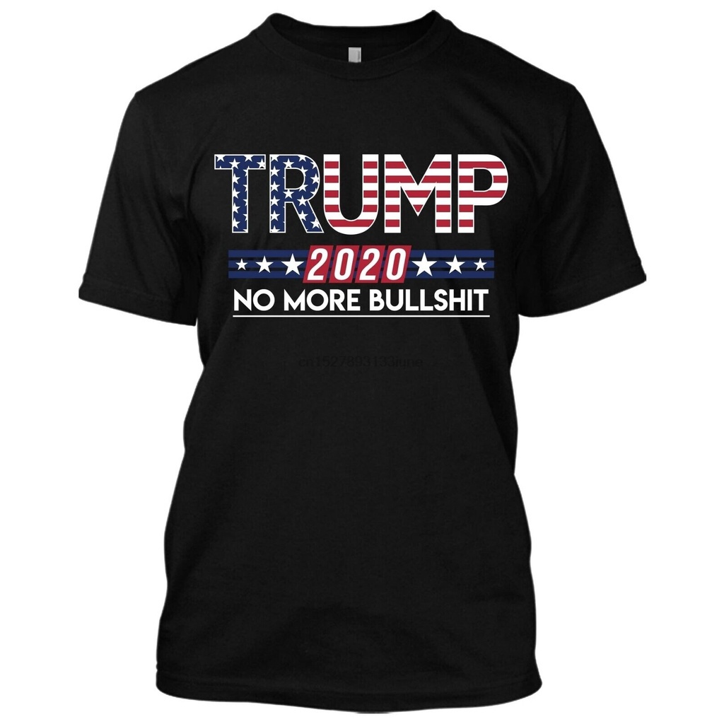 เสื้อผู้ชายเท่ โดนัลด์ ทรัมป์ 2020 Geen Meer Bullshit Maga Politieke เสื้อยืด 2Nd Wijziging Liberale