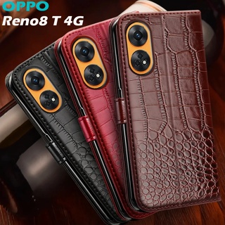 เคสโทรศัพท์มือถือหนัง ฝาพับ พร้อมช่องใส่บัตร สําหรับ OPPO Reno8 T 4G Reno 8 T 8T 4G CPH2481 Reno8 T