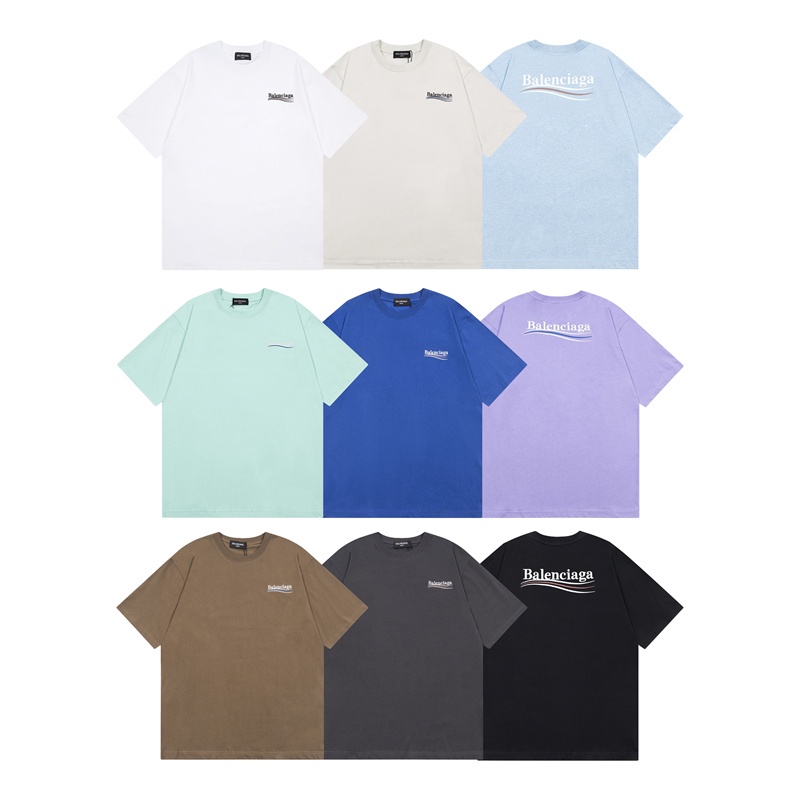 Fashion 8BA5LE7A เสื้อยืดลําลอง ผ้าฝ้าย แขนสั้น ปักลายตัวอักษร สําหรับผู้ชาย และผู้หญิง เหมาะกับการเล่นกีฬา