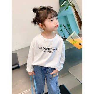 [Babycat] พร้อมส่ง ใหม่ เสื้อยืด ผ้าฝ้ายแท้ สไตล์เกาหลี ญี่ปุ่น แฟชั่นฤดูใบไม้ผลิ ฤดูใบไม้ร่วง สําหรับเด็กผู้หญิง 2023