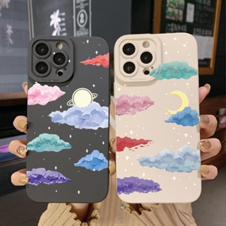 เคสโทรศัพท์มือถือ ขอบสี่เหลี่ยม ลายดาวเสาร์ ดวงจันทร์ สําหรับ Infinix Hot 20S 20i 30i 9 30 20 Play Smart 6 Plus X6823 Zero 5G 2023