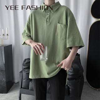 YEE Fashion  เสื้อยืด เสื้อ ผู้ชาย Polo เสื้อเชิ้ตแขนยาวลําลอง ทรงหลวม ขนาดใหญ่ ระบายอากาศได้ดี แฟชั่นฤดูร้อน สําหรั ผู้ชาย สวย fashion Unique รุ่นใหม่ C27A003 37Z230910