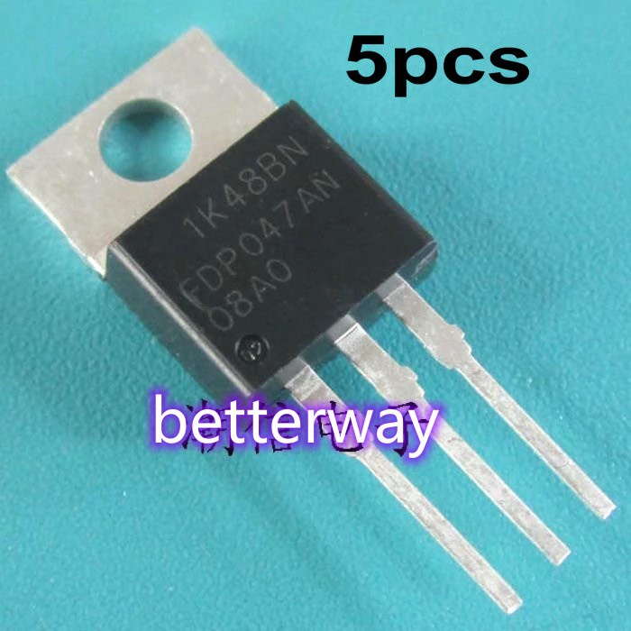 5pcs FDP047AN08AO FDP047AN08A0 FDP047AN 80A/75V TO220 ใหม่ on betterway