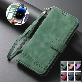 Caisng เคสโทรศัพท์มือถือหนัง PU ผิวด้าน ฝาพับแม่เหล็ก พร้อมช่องใส่บัตร และสายคล้อง สําหรับ Samsung A13 AO4S A04 M13 A33 A53 A73 A23 M13 F23 M23 A14 A54 4G 5G