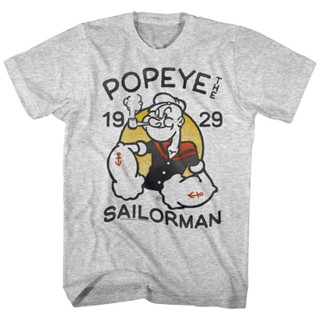 Xjwtx2 [พร้อมส่ง] เสื้อยืดแขนสั้นลําลอง ผ้าฝ้าย พิมพ์ลายการ์ตูน Popeye The Sailorman Anchor Tattoo 1929 สไตล์วินเทจ_03