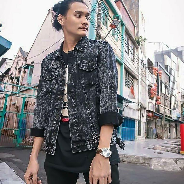 MOST DEMANDED Premium Mens Sandwash Black Jean Jacket / Premium Large Womens Levi Snow Black Jean Ja