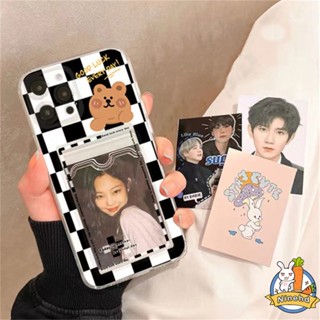 เคสโทรศัพท์มือถือแบบนิ่ม TPU กันกระแทก ลายหมากรุก พร้อมช่องใส่บัตร สําหรับ OPPO A17 A17K A57 A77 A77s A16 A16K A15 A15s A3s A5s A78 A76 A96 A74 A54 A93 A94 A95 A92 A55 A52 A53 A33 A31 A5 A9 2020 A7 F11 F9 Pro Reno 7 6 5 Pro Reno 8T 8Z 7Z 6Z 5Z