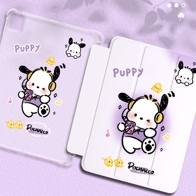 【iPad Air 4】เคส ลายการ์ตูนสุนัข พร้อมช่องใส่ปากกา สําหรับ iPad Gen7 8 iPad 10.5 Air 3 iPad 9.7gen 5-